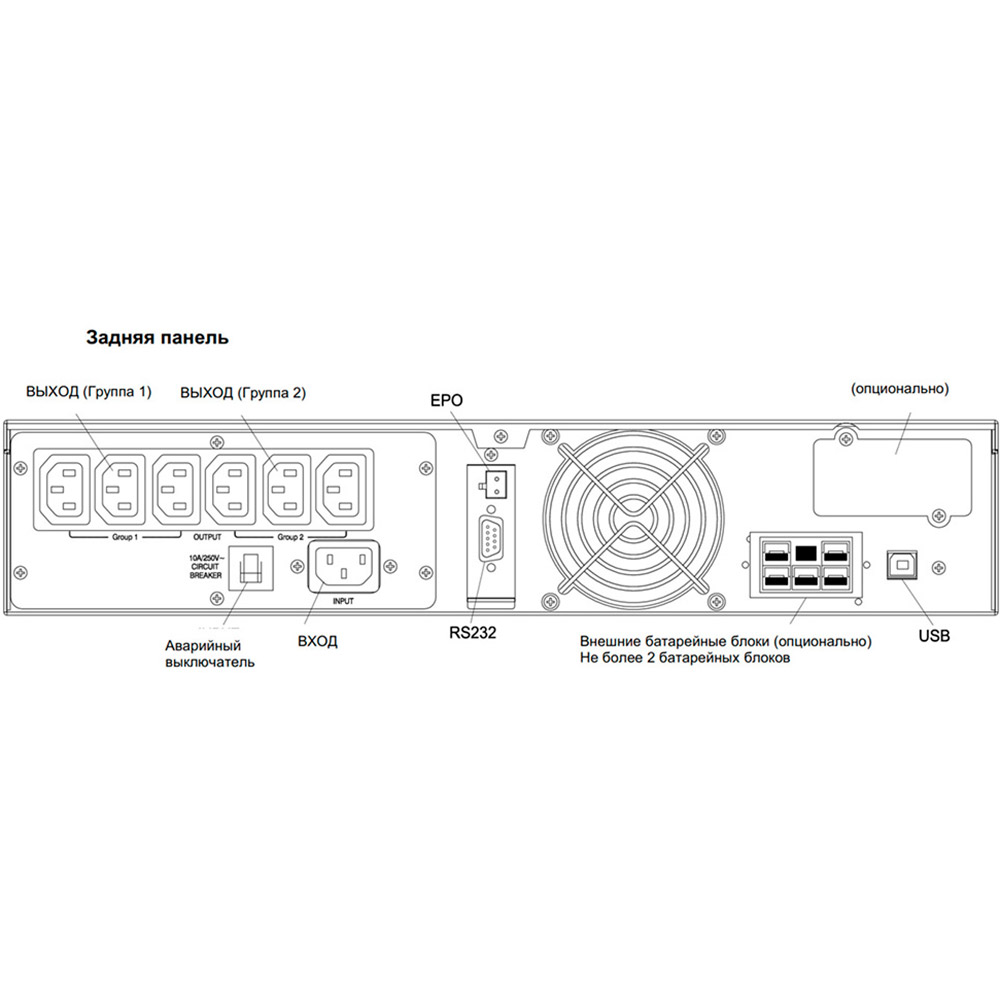 ДБЖ POWERCOM SNT-1500 IEC 1500 ВА 1500 Вт (SNT-1500) Потужність 1500