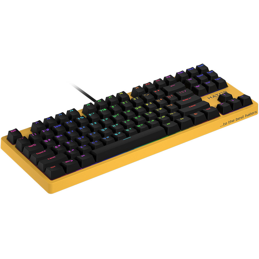 Клавіатура HATOR Rockfall EVO TKL Optical Yellow (HTK-632) Конструкція механічна