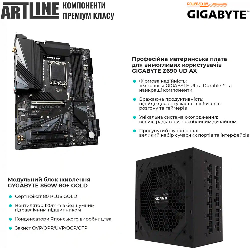 Комп'ютер ARTLINE Overlord GIGAv34 Чіпсет Intel Z690