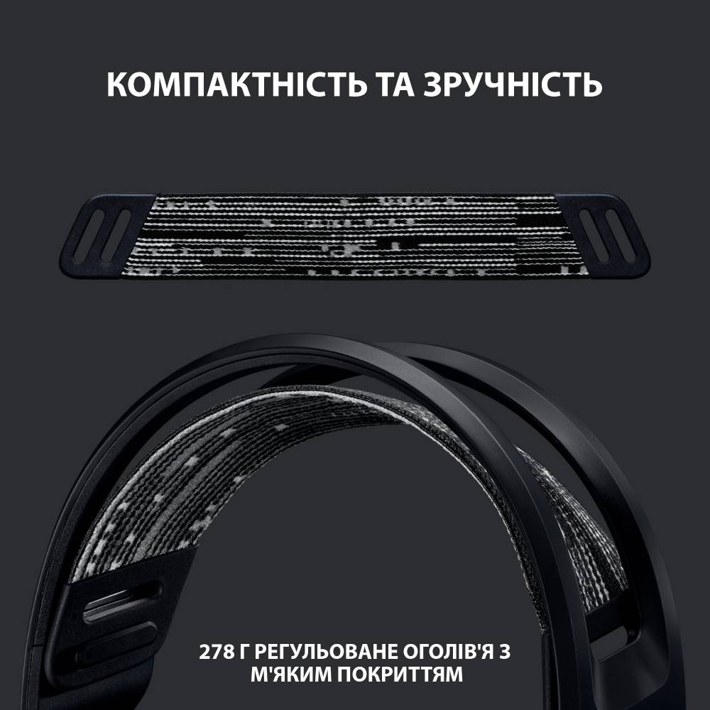 Гарнитура LOGITECH G733 Lightspeed Wireless RGB Black (981-000864) Конструкция накладные (накладываются на ухо)