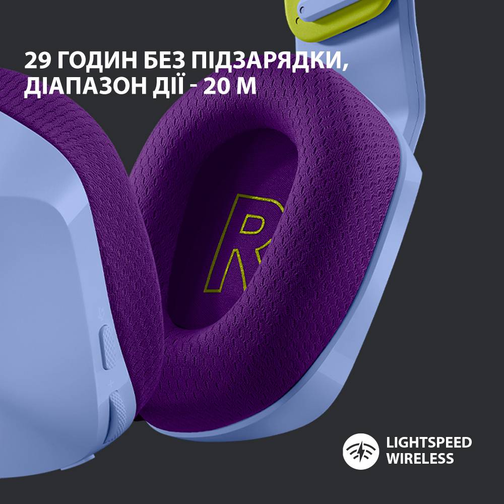 Гарнитура LOGITECH G733 LIGHTSPEED Wireless RGB LILAC (981-000890) Особенности съемный микрофон