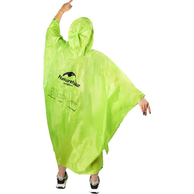 Пончо-дощовик NATUREHIKE 3 в 1 NH17D002-M Green (6927595717967) Розмір безрозмірний