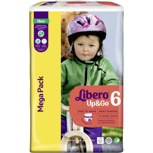 Підгузки-трусики LIBERO Up&Go 6 13-20 кг 54 шт (7322541743004) Тип підгузки-трусики