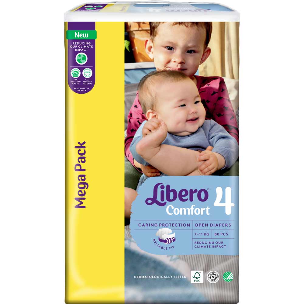 Підгузки Libero Comfort 7-11 кг 4 80 шт (7322541756820) Тип підгузки