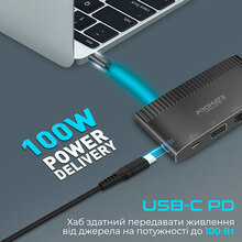 Док-станция PROMATE MediaHub-C6 Black (mediahub-c6.black)