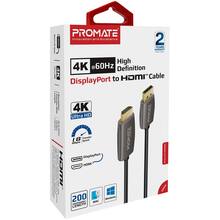 Кабель Promate ProLink-DP200 DisplayPort to HDMI 2 м Black (prolink-dp200.black)