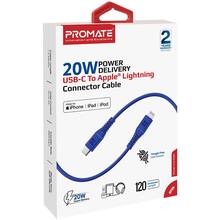 Кабель Promate PowerLine-Ci120 USB-C to Lightning MFi 20W Power Delivery 1.2 м Blue (powerline-ci120.blue)