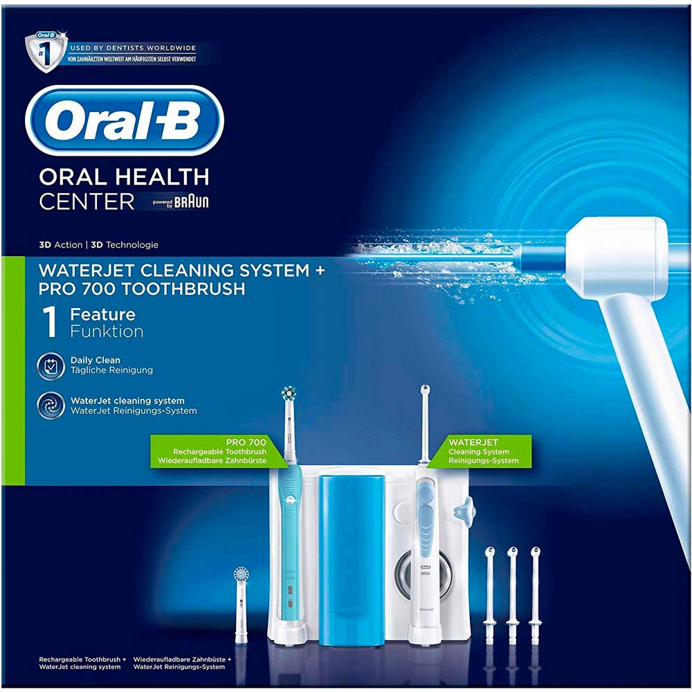 Зубний центр BRAUN ORAL-B WaterJet Cleaning System + Pro 700 Electric Toothbrush OC16.525.1U (91049455) Тип набір (зубний центр)