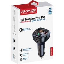 FM-трансмиттер Promate SmarTune-4 USB QC3.0/USB OTG/microSD Black (smartune-4.black)