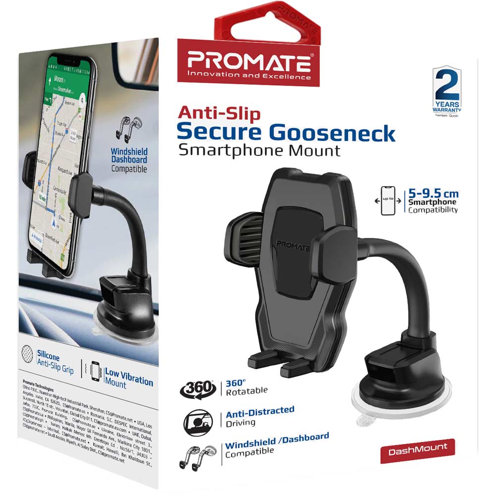 Автотримач Promate DashMount Black (dashmount.black) Тип тримач (зажим)