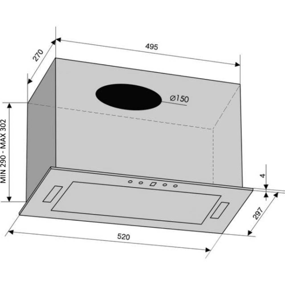 Покупка Витяжка VENTOLUX PUNTO 52 BG 1200 TC MS (2059765962878)