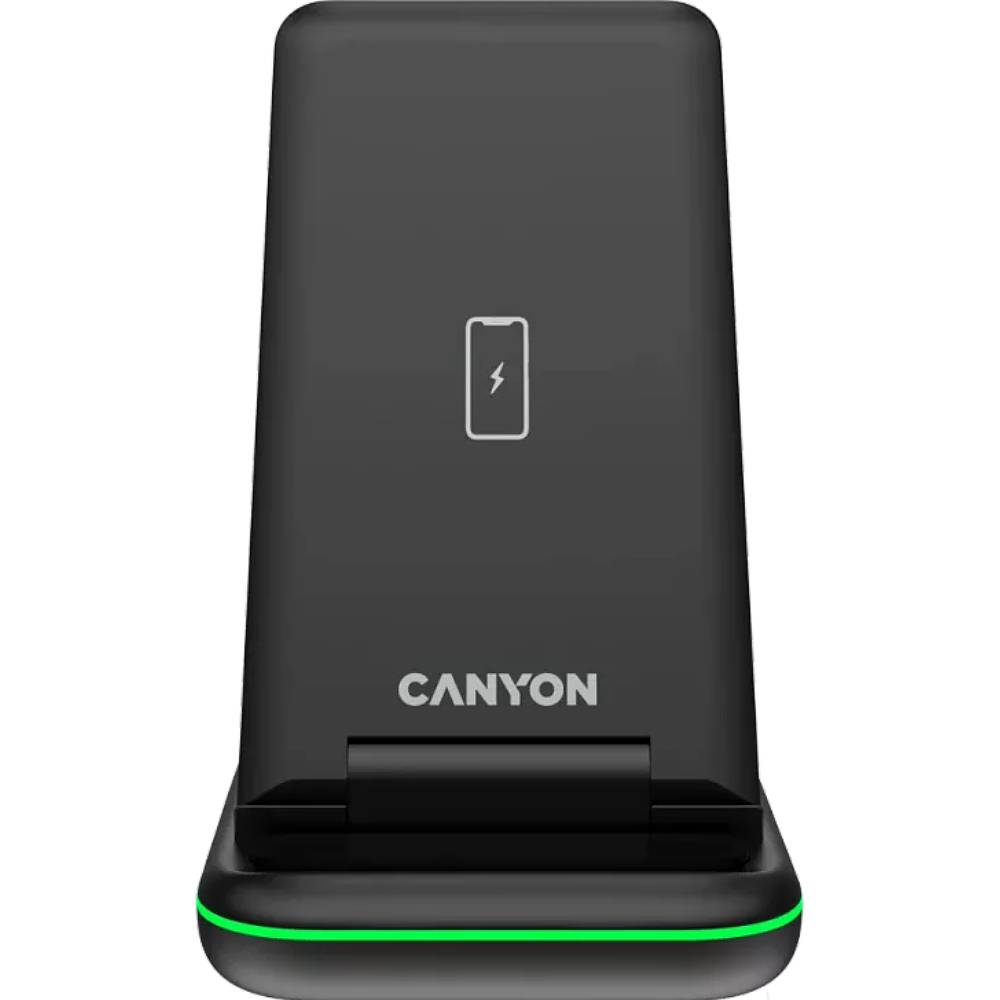 Сетевое зарядное устройство Canyon H-08, 2 USBB/USB-C, 2.4 А, 30 Вт, быстрая зарядка, черное