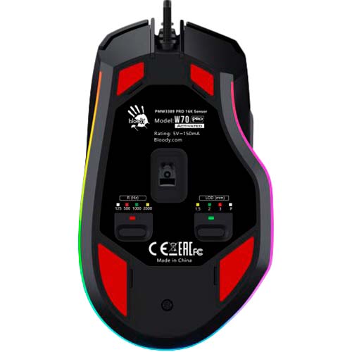 Миша A4Tech W70 Pro Bloody Stone Black (4711421962414) Тип підключення дротове