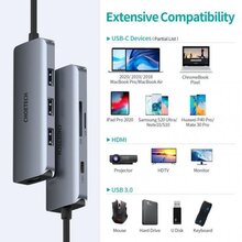 Док-станция CHOETECH USB-C 7-в-1 Grey (HUB-M19-GY)