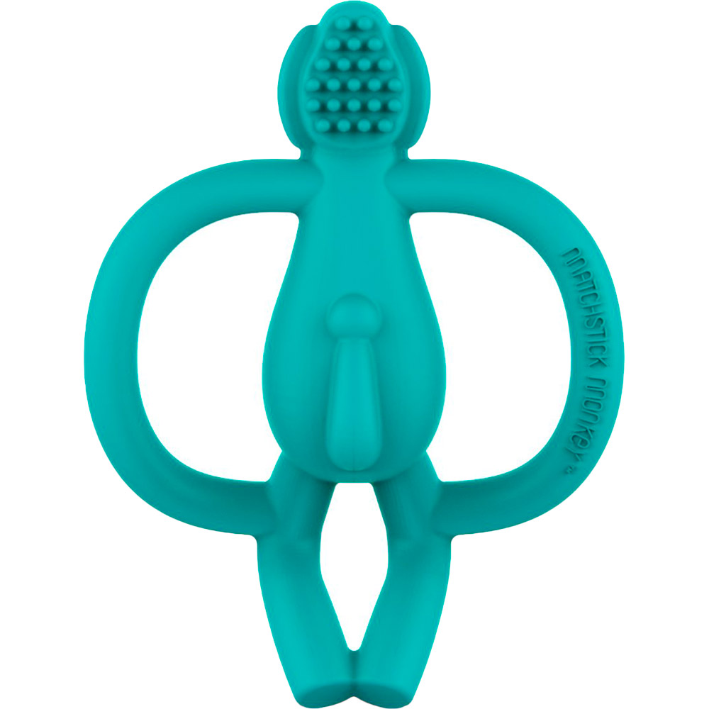 Іграшка-прорізувач Matchstick Monkey Слон Turquoise 11 см (MM-E-001) Розвиваючі іграшки, центри, крісла прорізувач/гризун