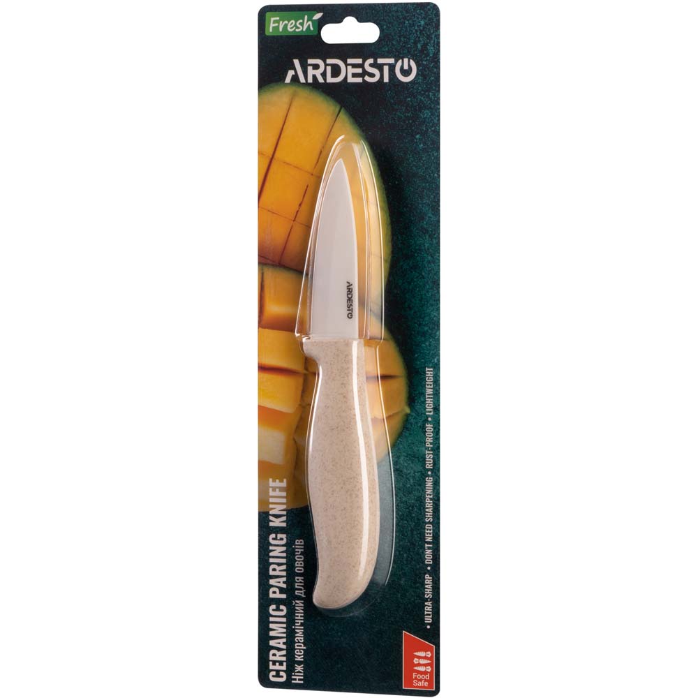 Ніж для овочів керамічний Ardesto Fresh 7.5 см Beige (AR2118CS) Кількість ножів 1