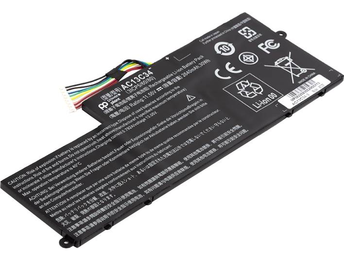 Акумулятор POWERPLANT ACER Aspire V5-122P AC13C34 11.55V 2640mAh (NB410651) Тип сумісний