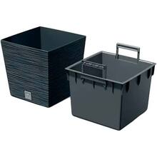 Горщик для рослин Prosperplast Furu Square Low 7.5/10 л Blue (5905197457406)