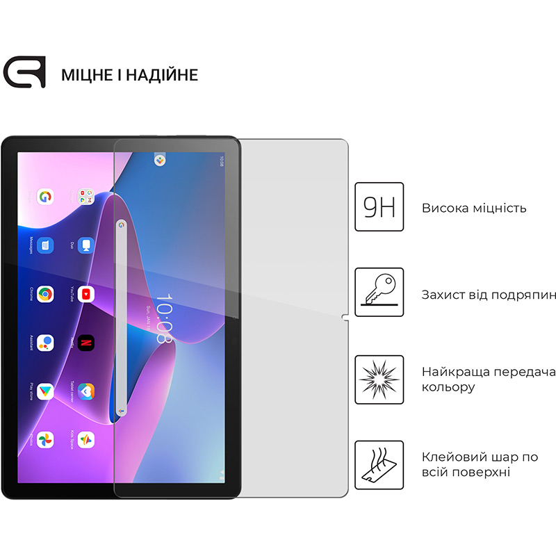 Защитное стекло ARMORSTANDART Glass.CR для Lenovo Tab M10 Plus (3rd Gen) TB125 (ARM63467) Совместимость по бренду Lenovo