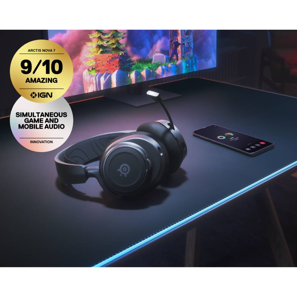 Внешний вид Гарнитура STEELSERIES Arctis Nova 7 Wireless Black (61553)