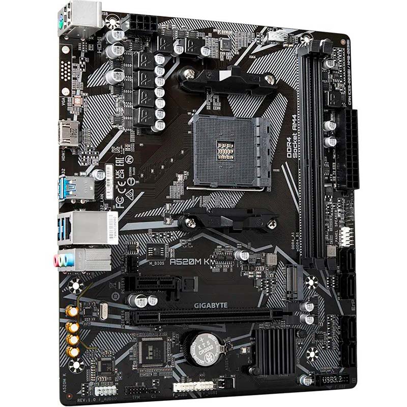Материнская плата GIGABYTE A520M K Назначение для настольного компьютера