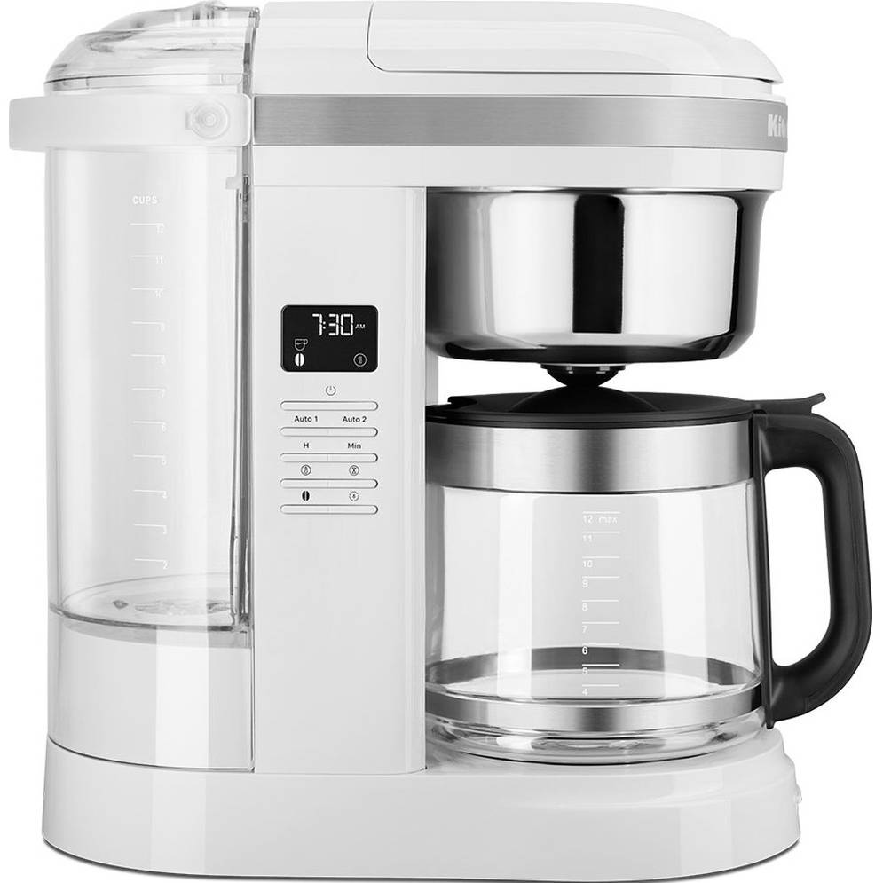 Кавоварка KITCHENAID CLASSIC 5KCM1208EWH White Комплектація кавоварка, скляний графин 1.7 л, багаторазовий фільтр, інструкція, гарантійний талон