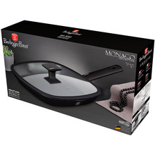 Сковорода-гриль з кришкою BERLINGER HAUS Monaco 28х28 см Black (BH-7093)