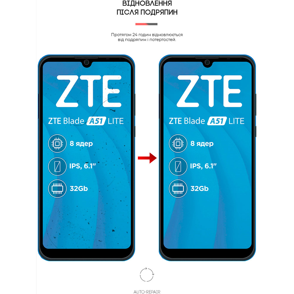 Защитная пленка ARMORSTANDART для ZTE Blade A51 lite (ARM65644) Тип пленка
