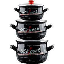 Набор кастрюль GUSTO Lets Cook 6 пр Black (GT-T-3-LCB)