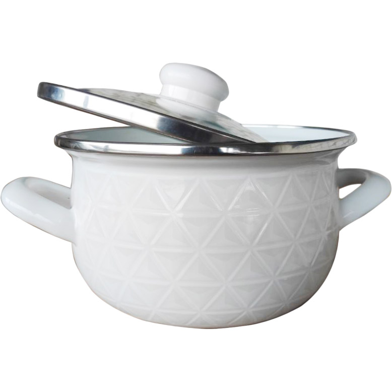 Кастрюля GUSTO Вьюга 5,1 л White (GT-T-122-BL) Диаметр/длина 22