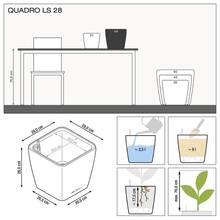 Вазон LECHUZA Quadro Premium LS 28 White (16140)