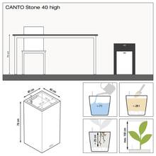 Вазон LECHUZA Canto Stone High 40 grey (13620)