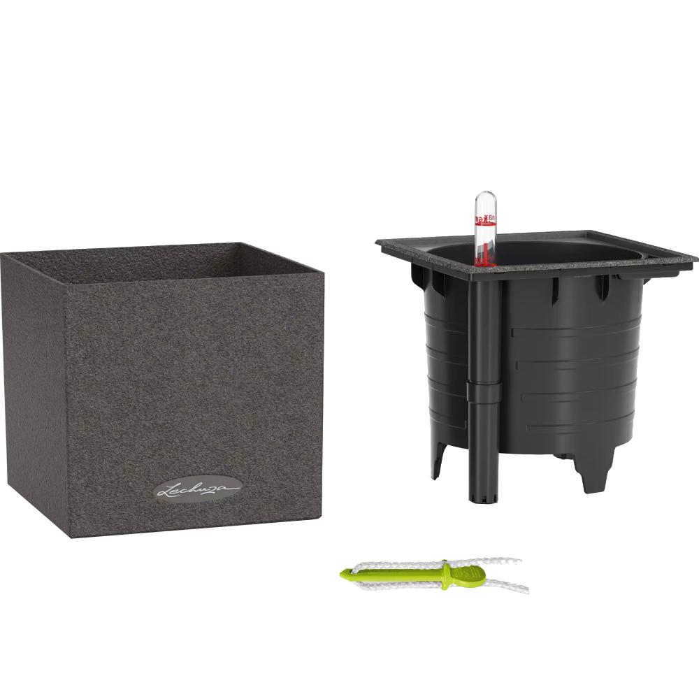 Кашпо LECHUZA CANTO Stone 14 Сірий камінь (13470) Матеріал пластик