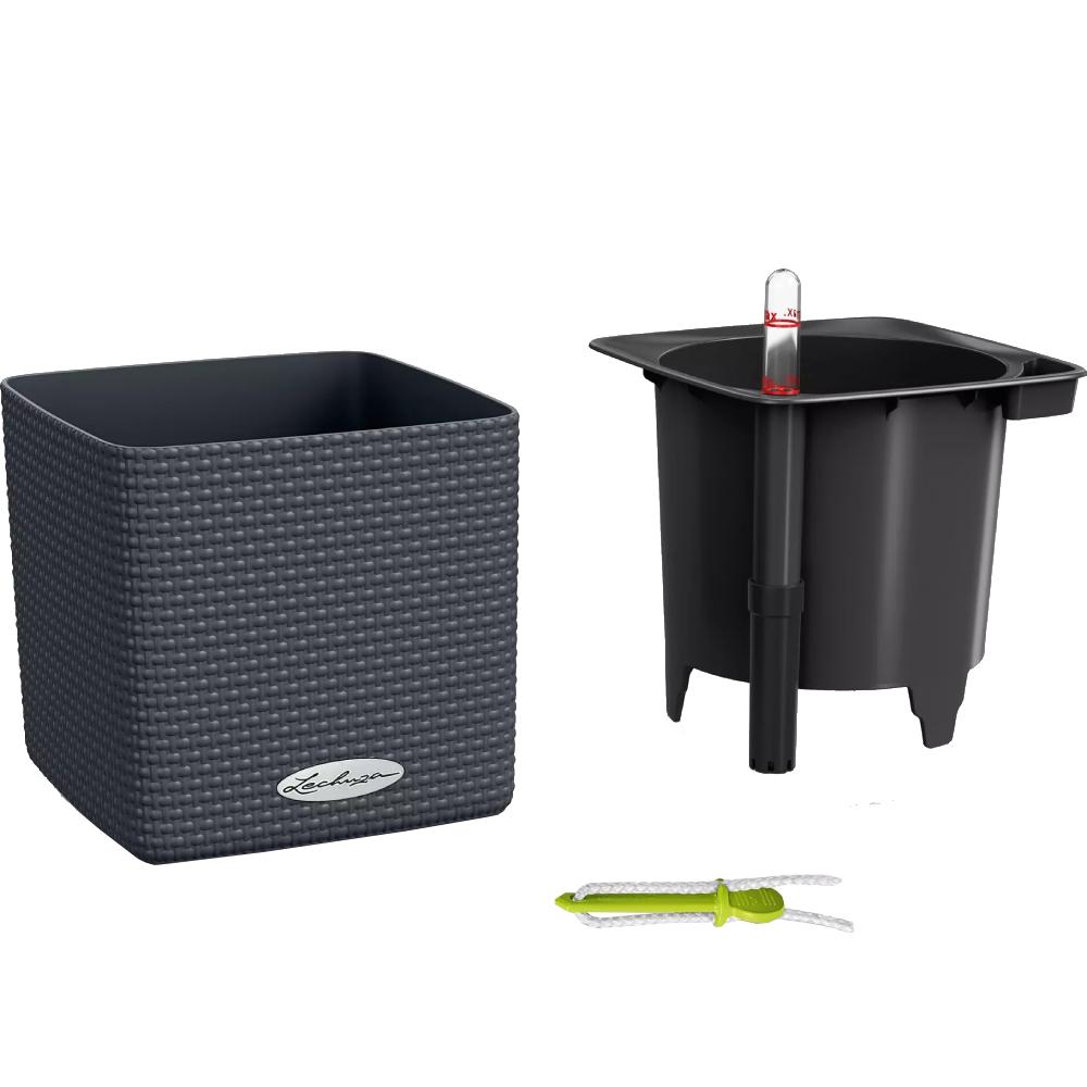 Кашпо LECHUZA CUBE Color 14 Белый (13380) Материал пластик