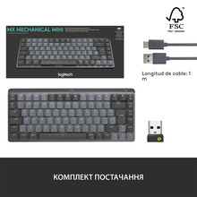 Клавиатура LOGITECH MX Mechanical Mini Minimalist Wireless GRAPHITE (920-010782)