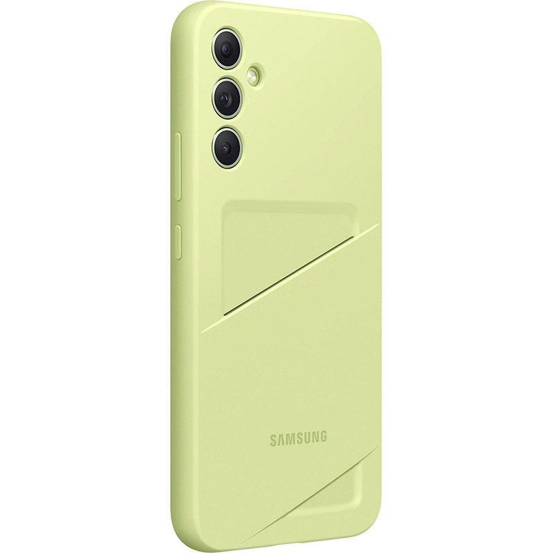 Чехол SAMSUNG Card Slot Case для Samsung Galaxy A34 Lime (EF-OA346TGEGRU) Материал силикон