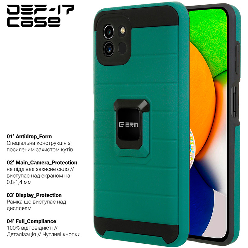Чехол ARMORSTANDART DEF17 case для Samsung Galaxy A03 (A035) Military Green (ARM61351) Цвет зеленый