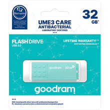 Флеш-драйв GOODRAM 32GB USB 3.0 UME3 Care Green (UME3-0320CRR11)