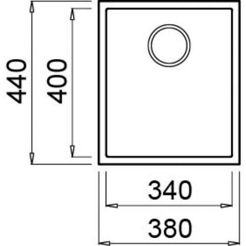 Мийка ELLECI Q 100 Under Top Kuro 86 (8031873021030) Спосіб монтажу під стільницю