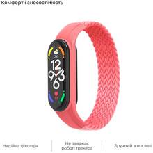 Ремешок ArmorStandart Braided Solo Loop для Xiaomi Mi Band 4/5/6/7 Pink size M (ARM58767)