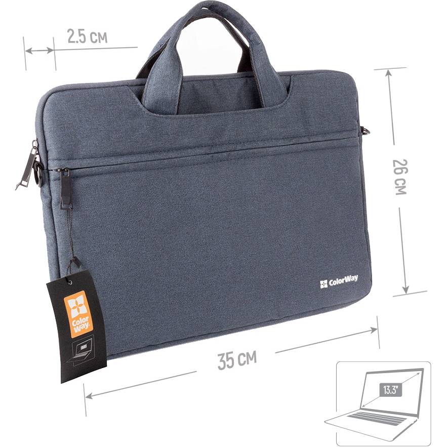 Для ноутбука COLORWAY Casual 13.3'' Navy (CW-LBC133-NV) Матеріал поліестер