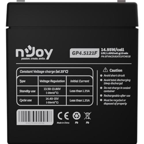 Аккумулятор NJOY GP4.5121F 12V 4.5AH (BTVACDUEATE1FCN01B) AGM Емкость 4.5