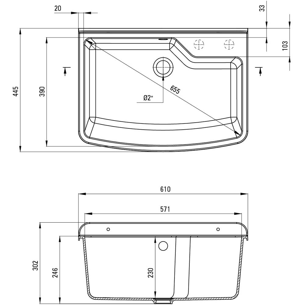 Мойка Deante Garden Grey (ZYT_310B) Материал полистирол