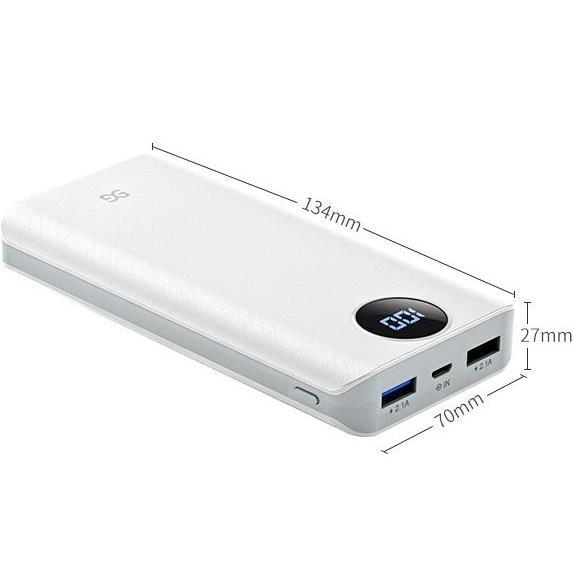 Powerbank GUSGU Xiamen Mini 80000M 20000mAh White (GB/T-35590/UA-102807) Емкость 20000