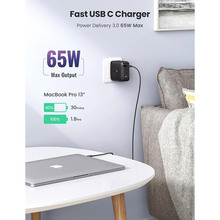 Сетевое зарядное устройство UGREEN CD224 65W PD GaN Charger Black (UGR-707740