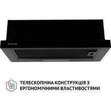 Витяжка PERFELLI TL 6333 BL 700 LED GLASS