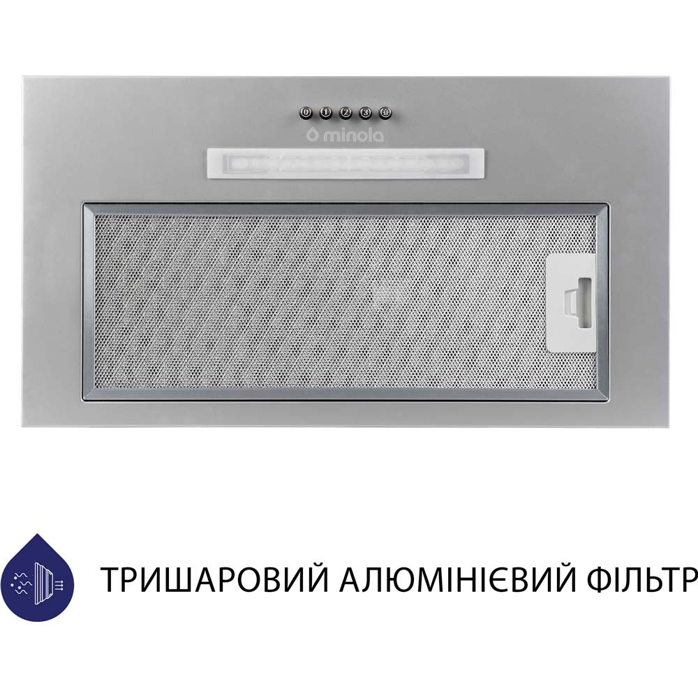 Вытяжка MINOLA HBI 5323 GR 800 LED Диаметр воздуховода 120