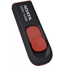 Флеш-драйв ADATA 64GB A-DATA C008 Black+Red USB 2.0 (AC008-64G-RKD)