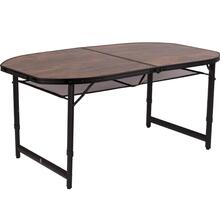 Стіл BO-CAMP Woodbine Oval 150 x 80 см Black/Wood look (1404230)