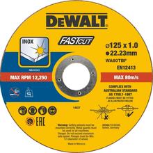 Набір кіл відрізних DEWALT FASTCUT 125 x 1 x 22,23 мм 100 шт (DT20540)